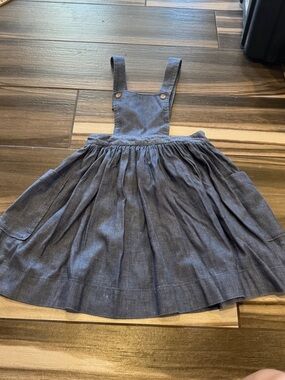 Bonpoint Blue Chambray Pinafore Dress